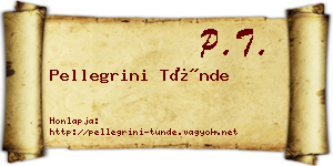 Pellegrini Tünde névjegykártya